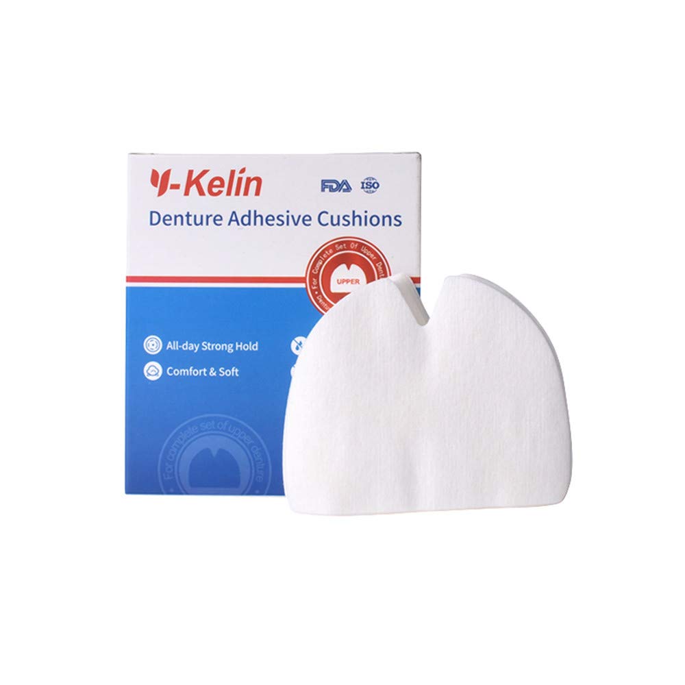 Y-Kelin Denture Adhesive Cushion 30 pads Upper Denture Adhesive Pads (pack of 2) Natural strong hold comfort denture cushions denture pads : Beauty