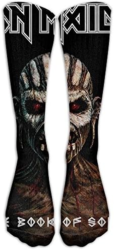 HEI222 Costume Cosply Socks Halloween Funny Unisex Iron Cool Maiden The Book Of Souls Crazy Funny Cute Novelty Crew Socks WhiteOne Size