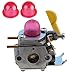 Hipa 545081808 Carburetor C1U-W18 for Poulan Featherlite Weed Eater SST25 SST25C FL20 FL20C FL23 FL25 FL26 FL26C FX26 FX26S FX26SC P1500 P2500 P3500 P4500 P4500F Trimmer Weedeater 530071752