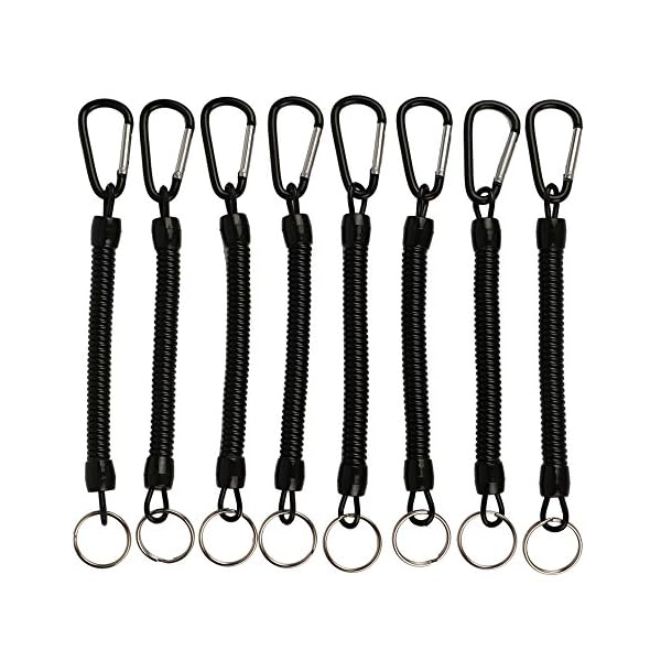 YOGAYET-Fishing-Lanyards-Safety-Rope-Wire-Coiled-Tether-for-Pliers-Grippers-Fish-Tackle-Tools-Pack-of-8