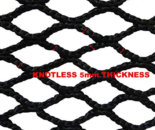 Tech Equestrian KNOTLESS Heavy Duty 5mm Thick Round Bale Slow Feed Hay Net 6x6 (Hole_Size_1.5 inches) - Thumbnail 2