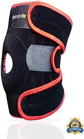 Knee Brace Support for Meniscus Tear, Patella Stabilizer, Running, Sports - 3 Straps, Adjustable, Non Slip, Soft Neoprene - Best for Injury &amp; Pain Relief - Arthritis, ACL, MCL, Tendonitis by Mend-Me