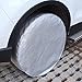 Mr.You Tire Covers Set of 4,Fits 25-28 Inch Diameter Tires,Heavy Duty Waterproof Sun Protection 600D Oxford Tires Covers,Elastic band design on the back, Diameter 28Inch,Silver