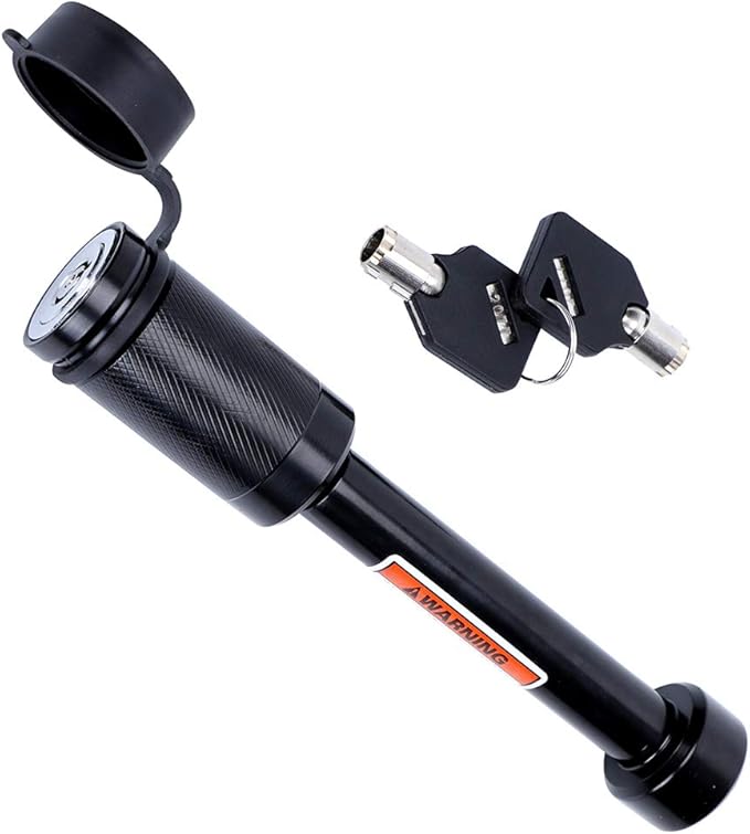 CZC AUTO Hitch Receiver Pin Lock, Trailer Receiver Lock with 5/8" Pin for Class III IV 2" and 2