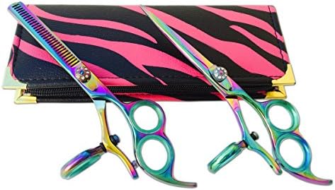 3 Ring Swivel 6.0" Professional Hair Cutting Scissors Thinning Barber Shears Hand Made with Japanese Steel with 30 Days Return