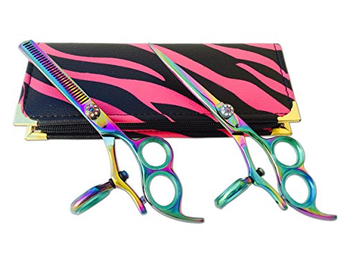 3 Ring Swivel 6.0" Professional Hair Cutting Scissors Thinning Barber Shears Hand Made with Japanese Steel with 30 Days Return