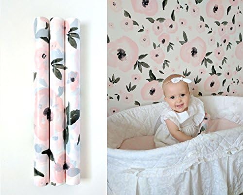 Wall Tape: Peel and Stick for Easy Stripes, Self-Adhesive Wallpaper for Renters and Temporary Home Decor (Floral)