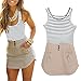 Mansy Women's Ladies Chiffon Long Top Blouse Summer Womens Sleeveless Mini Dress , Black , Small