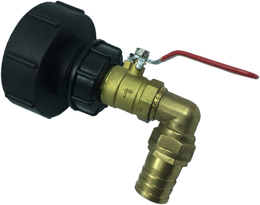 KESOTO 100 mm IBC Tank Adapter Auslaufhahn Schlauchanschluss Hahn