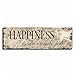 Adeco Decorative Wood Wall Hanging Sign Plaque Happiness Beige Brown Home Decor - 13.8x4.3 Inches