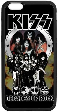 Fashion Kiss Rock Band Protective Hard TPU Rubber Coated Case Cover for iPhone 6 Plus 5.5 inch