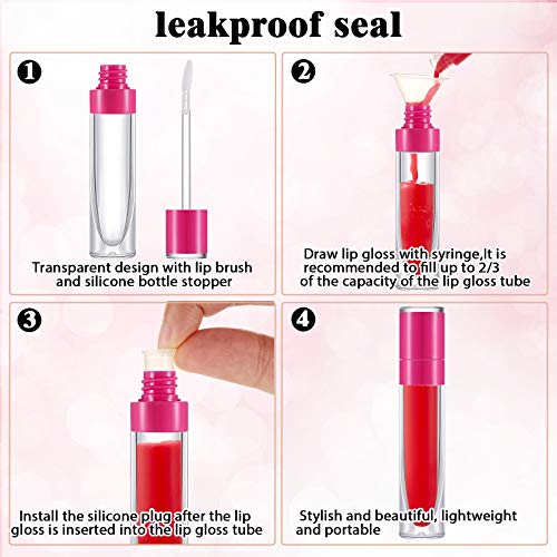 15 Pieces Lip Gloss Tube Empty Plastic Lipstick Sample Refillable Lip Balm Bottle Container and 3 Funnel for Women Girls Cosmetic, Liquid, Toiletry, Travel Home (Purple, Pink, Rose Red) 3 15 Pieces Lip Gloss Tube Empty Plastic Lipstick Sample Refillable Lip Balm Bottle Container and 3 Funnel for Women Girls Cosmetic, Liquid, Toiletry, Travel Home (Purple, Pink, Rose Red)