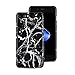 iPhone 7 Plus Case, marble iphone 7 plus case, GMYLE [Black Marble] Slim Glossy Hard Cover Case - Ultra Low Profile