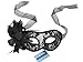 Simplicity Sheer Lace and Floral Mardi Gras Masquerade Costume Mask, 1059_Black
