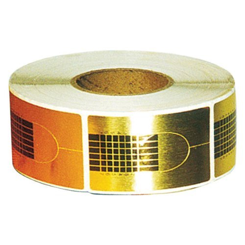 STAR NAIL Black/Gold Nail Forms, Large, Quantity 500