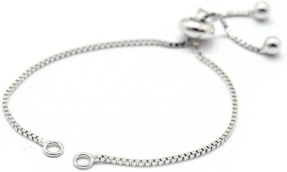 Bracelet base Adjustable slideclasp & box chain Ball ends