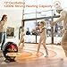 Space Heater - Bedroom Space Heater with 2 Heat Settings, Electric Space Heater with Tip-Over Shut Off, Oscillating Heater, Fireplace Heaters for Indoor Use, Low Noise, Flame Effect, M, Black