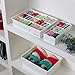 SONGMICS Adjustable Underwear Organizer Plastic Drawer Dividers Bra Socks Ties Storage Box White 6 Pack URUS06W