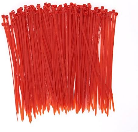 Wide 8 Inch 150 Pack Strong Red Color Heavy Duty Cable Zip Ties-Outdoor, Garden, Office, Festivals and Kitchen Use