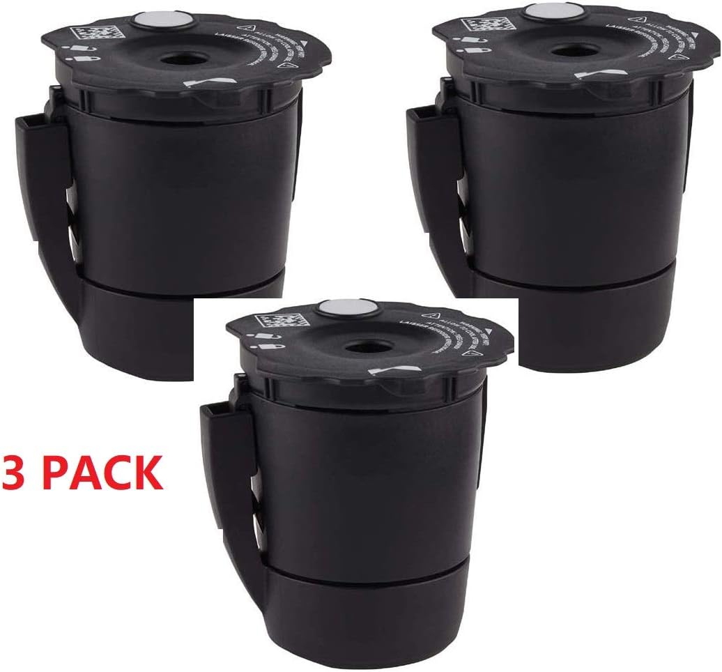 THREE PACK Reusable keurig Coffee Filter K Cups for Keurig 2.0 and 1.0