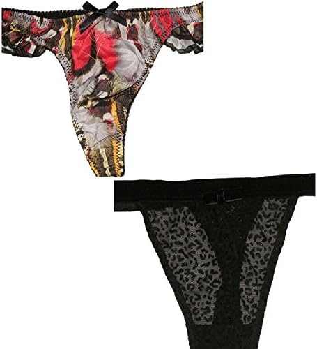 (Pack of 2) Womens Sexy Stretch Hipster Brief Thong Panties