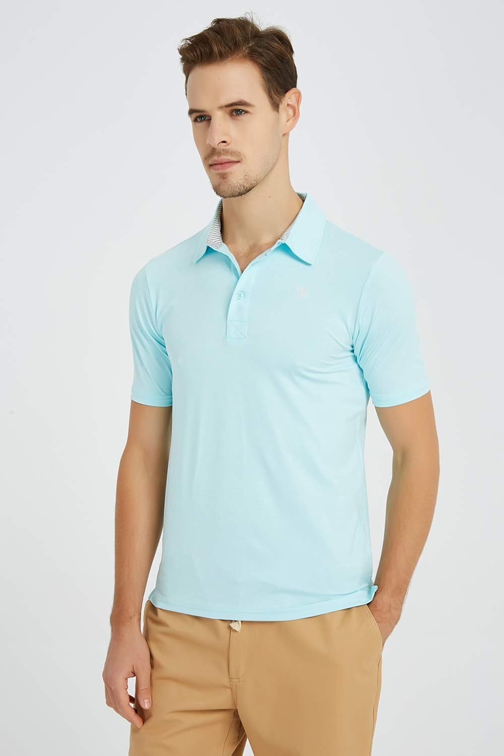 JINSHI Men's Athletic Shirts Sports Polo T-Shirts Short Sleeve Classic Golf Polo Shirt: Clothing