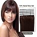 Fabwigs Tape In Human Hair Extensions - 16 18 20 22 24 Inch 20pcs 30g-70g Set - Silky Straight Skin Weft Human Remy Hair (16 Inch #4 Medium Brown)