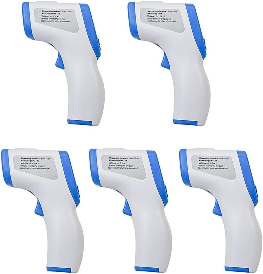 Graoll 5PCS 10PCS Infrared Thermometer Gun Human Body Digital Laser Non-Contact Multi-Functional Screen Display Adjustable Emissivity for Baby Adult Child