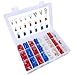 1000pcs Wire Terminals Crimp Connectors,  Mixed Insulated Electrical Spade Wire Connectors Crimp Terminal Fork Spade Ring Set