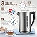 VAVA Electric Kettle Temperature Control Water Kettle Stainless Steel Cordless Tea Kettle with LCD Display (BPA-Free Build, Keep Warm Function, Strix Control, FDA Certified), 1.7-Liter