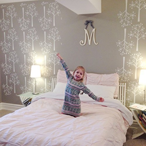 Dill Wall Stencil for Painting - Expedited 3 days Delivery - Tree Wall Accent - Reusable Template - Large Mylar Washable Plastic - Repeatable Pattern for Wall Décor