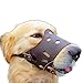 Pawliss Adjustable Anti-Biting Dog Muzzle Leather Brown Large