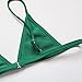 RUUHEE Women Brazilian Top Thong Bottom Sexy Padded Push up Two Piece Bikini Swimsuit (L(US Size 6-8), Green)