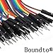 SINCODA 120pcs Multicolored 40pin Male to Female, 40pin Male to Male, 40pin Female to Female Breadboard Jumper Wires Ribbon Cables Kit