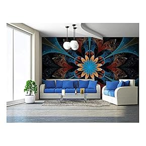 Abstract Flower - Removable Wall Mural | Self-Adhesive Large Wallpaper - 66x96 inches