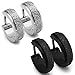 JewelrieShop Assorted Unisex Stainless Steel Urban Huggie Hinged Hoop Dangle Earrings (B. 2 Pairs: Steel + Black)