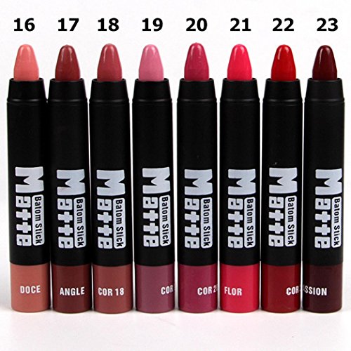 Gocheaper Women Lipstick Moisturizer Waterproof Matte Lipstick Cosmetic Beauty Makeup,Black Body Red Tail Classic Lip Gloss (A) - Thumbnail 2