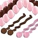 2 Pink 2 Brown Rolls Streamers and 24 Balloons Decorating Kit