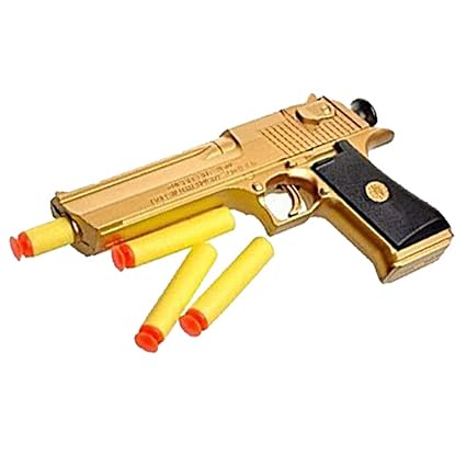 Teanfa Golden Desert Eagle Toy Foam Dart Gun Toys