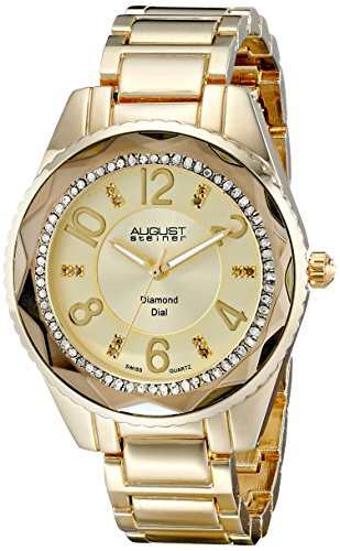 August steiner women s as8122yg swiss quartz diamond di…