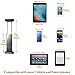 Tablet Floor Stand with Detachable Telescoping Adjustable Gooseneck, Phone Floor Stand, Foldable Height Adjustable Tripod Stand Mount for Smartphone