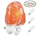 UNILAMP Salt Lamp, Himalayan Salt Lamp Night Light with 3 Bulbs,Himalayan Crystal Salt Light Hand Carved Salt Rock Lamp with UL-Approved Wall Plug for Air Purifying, Lighting and Decoration