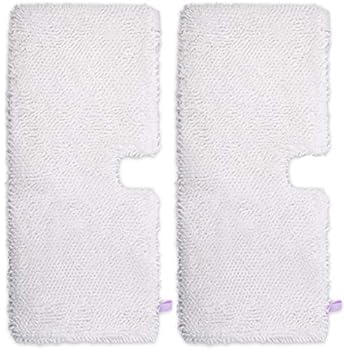 Flammi 2-Pack Replacement XL Large Microfiber Steam Mop Cleaning Pads for Shark Steam Pocket Mops S3501 XLT3501 S3601 (White)