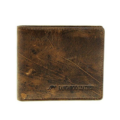 Barmah Kangaroo Leather 1 Fold Wallet - Hickorystone