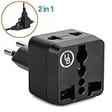 Yubi Power 2 in 1 Travel Adapter with 2 Universal