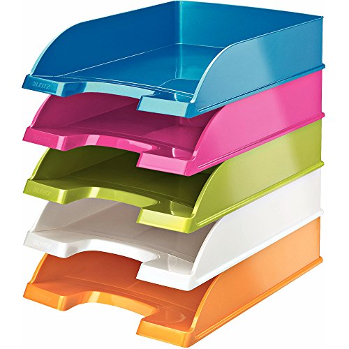 Leitz WOW Plus 5226 Letter Tray Plastic - Metallic Pink