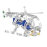 OMGOD 3D Puzzle, Metal Model Building Sets, Plane Model 3D Construction Set Brick DIY Creative Fun Kit Educational Engineering Blocks Set for 5 6 7 8 9 Years Boys Girls Birthday (175pcs)