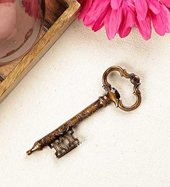 Two Moustaches Brass Treasure Key Bottle Opener | Bar Accessories |