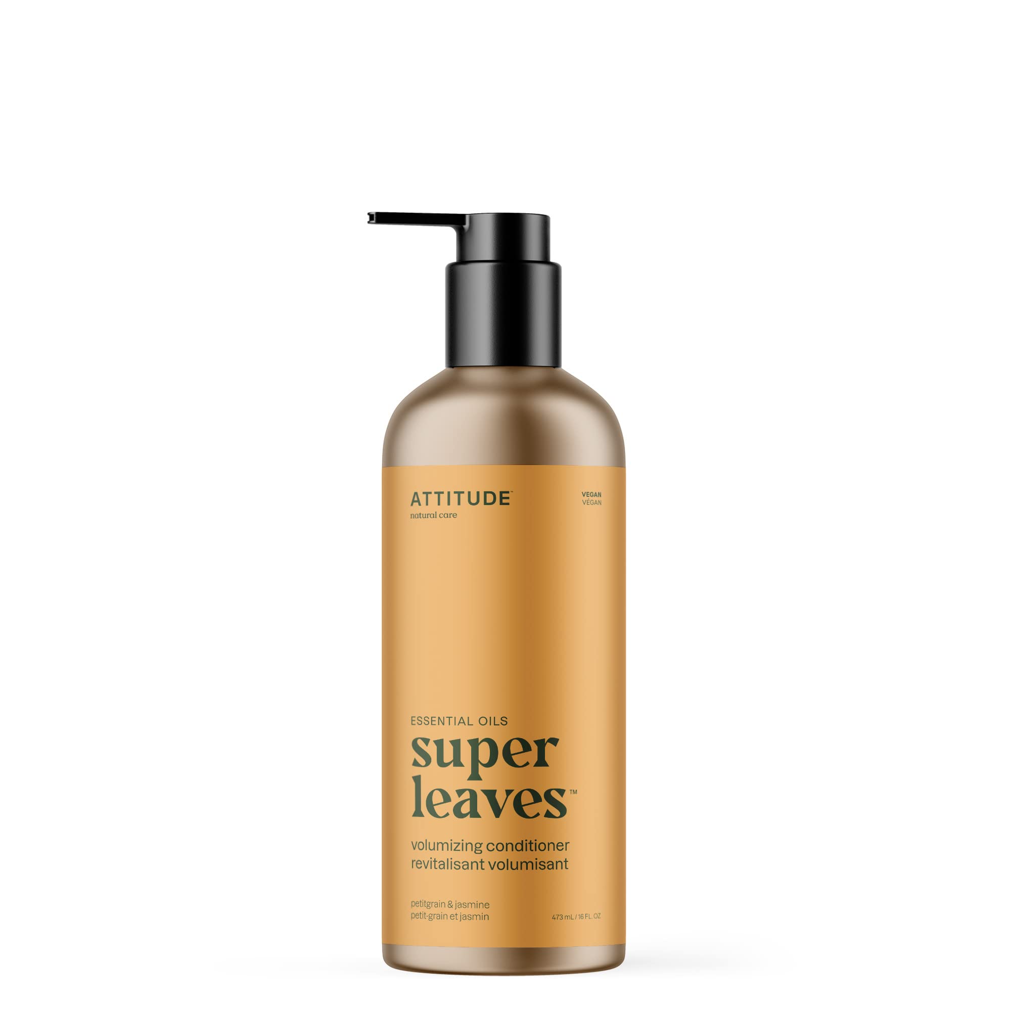 ATTITUDE Volumizing Conditioner, Petitgrain and Jasmine, with Essential Oils, Vegan & Plant-Based, Aluminum Bottle, For Thin and Flat Hair, 473 mL — image 1