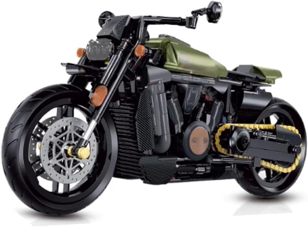 CIJINAY Technic Motorcycle Model Building Block Kit, 590 PCS Technic Motorbike Building Blocks Set, MOC Superbike Gift Toy for Kid Adult, Construction Vehicle Toy Building Brick